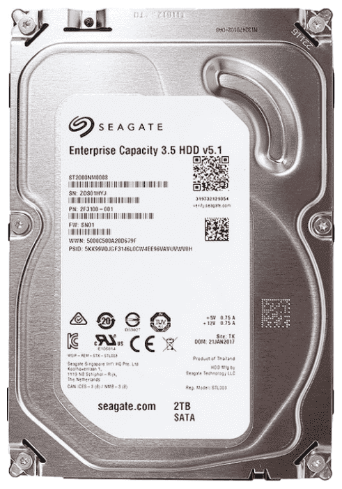 картинка Жесткий диск Exos 7E2 Жесткий диск 2TB Seagate Enterprise Capacity 512n ST2000NM0008 3.5" SATA 6Gb/s 128Mb 7200rpm от магазина itmag.kz