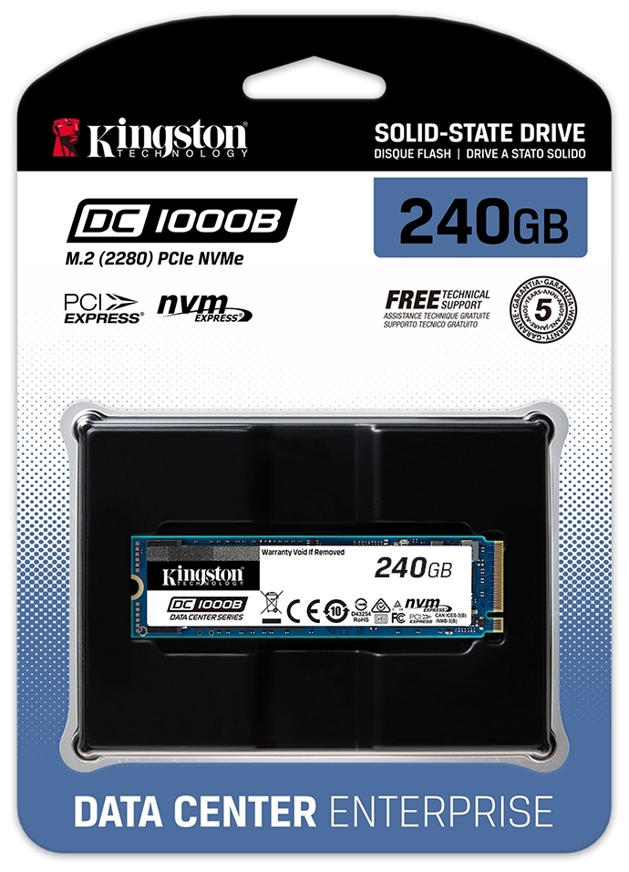 картинка Твердотельный накопитель SSD 240 Gb, M.2 2280, Kingston DC1000B, SEDC1000BM8/240G NVMe PCIe от магазина itmag.kz