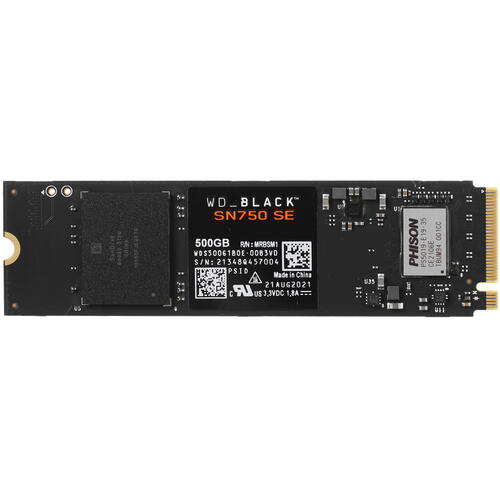 картинка Твердотельный накопитель  500GB SSD WD BLACK SN750 SE PCIe M.2 2280 (WDS500G1B0E) от магазина itmag.kz