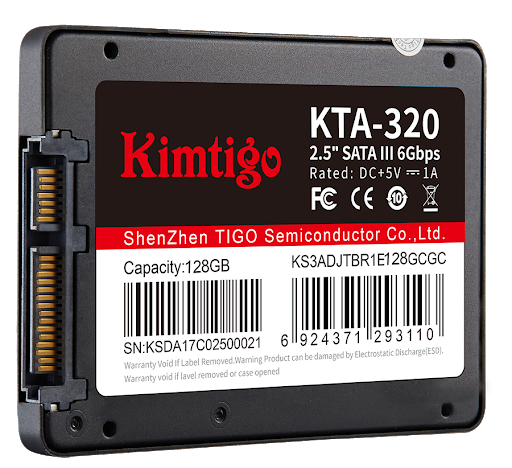 картинка Твердотельный накопитель SSD 128 Gb, SATA 6 Gb/s, Kimtigo KTA-320-128G, 2'5, TLC от магазина itmag.kz