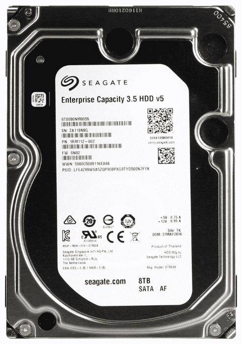 картинка Жесткий диск Exos 7E8 Жесткий диск 8TB Seagate Enterprise Capacity 512E ST8000NM0055 3.5" SATA 6Gb/s 256Mb 7200rpm от магазина itmag.kz