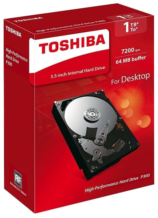 картинка Жесткий диск HDD 1Tb TOSHIBA Р300 SATA 6Gb/s 7200rpm 64Mb 3.5" HDWD110EZSTA Retail от магазина itmag.kz