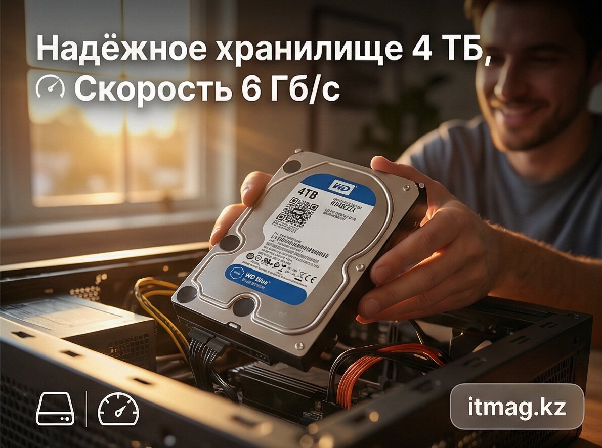 Жёсткий диск HDD 4 Tb SATA 6Gb/s Western Digital Blue (WD40EZZX) фото
