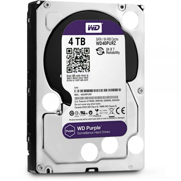 картинка Жёсткий диск HDD 4 Tb SATA 6Gb/s Western Digital Purple WD43PURZ  от магазина itmag.kz