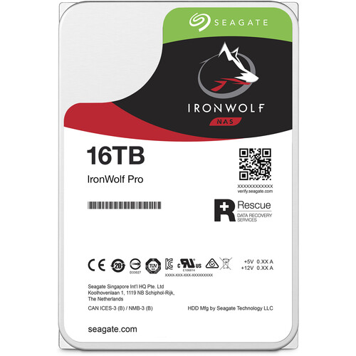 картинка Жёсткий диск HDD 16 Tb SATA 6Gb/s Seagate IronWolf Pro ST16000NT001  от магазина itmag.kz