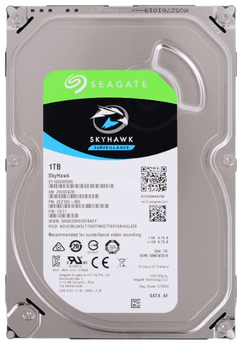 картинка Жесткий диск HDD 1TB Seagate SkyHawk ST1000VX005 3.5" SATA 6Gb/s 64Mb 5900rpm от магазина itmag.kz