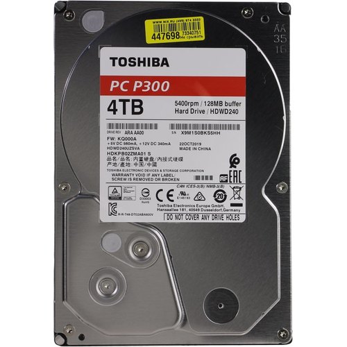 картинка Жесткий диск Toshiba P300 4 Тб (HDWD240UZSVA) от магазина itmag.kz