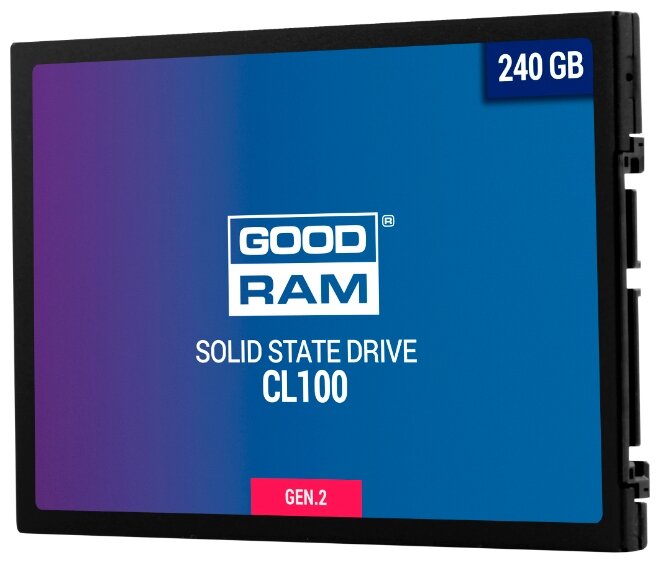 картинка Твердотельный накопитель 240GB SSD GOODRAM CL100 Gen.3 2.5” SATA3 R520Mb/s (SSDPR-CL100-240-G3) от магазина itmag.kz
