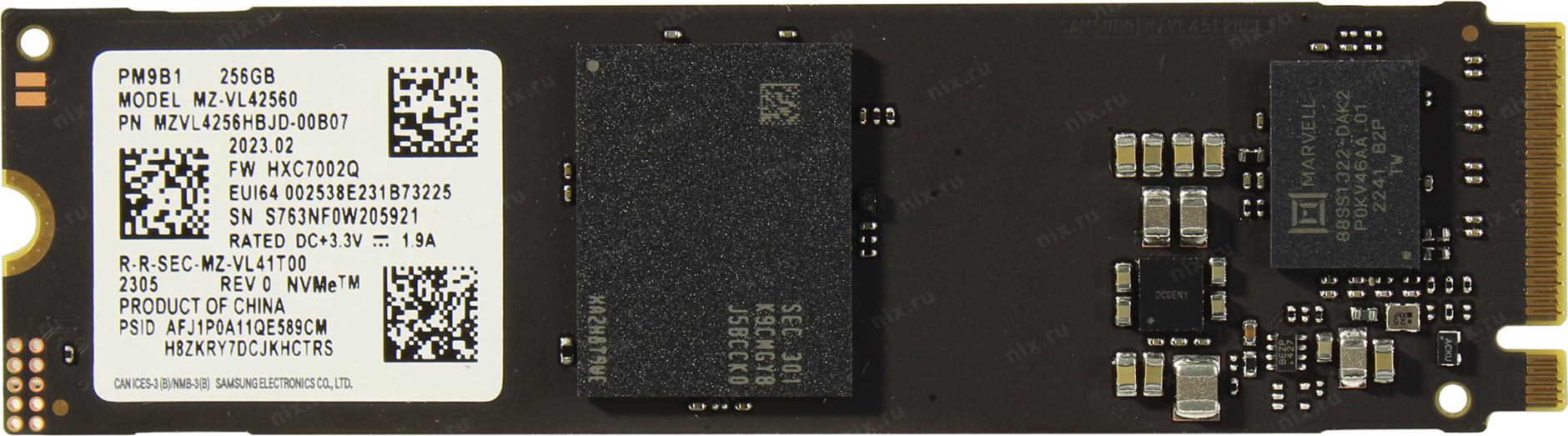 картинка Твердотельный накопитель SSD 256GB Samsung PM9B1, M.2 OEM от магазина itmag.kz