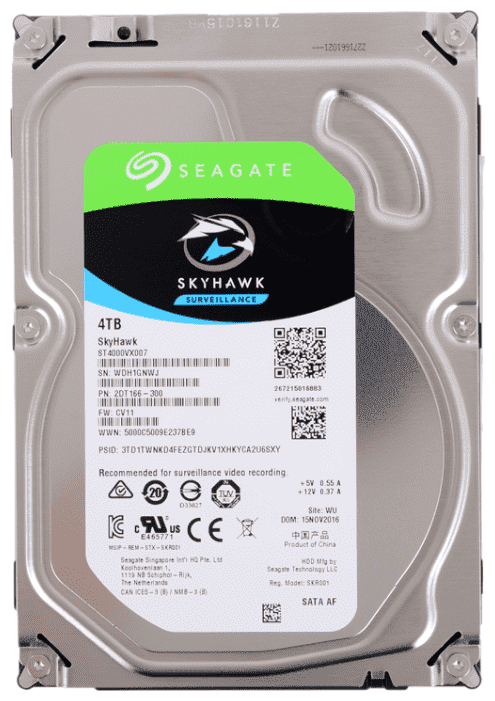 картинка Жесткий диск HDD 4TB Seagate SkyHawk ST4000VX007 3.5" SATA 6Gb/s 64Mb 5900rpm от магазина itmag.kz
