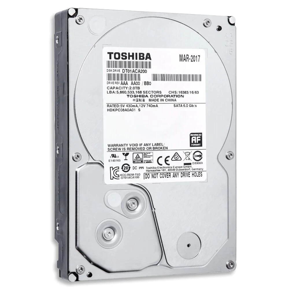 картинка Жесткий диск HDD  2Tb TOSHIBA SATA 6Gb/s 7200rpm 256Mb 3.5" DT02ACA200 от магазина itmag.kz