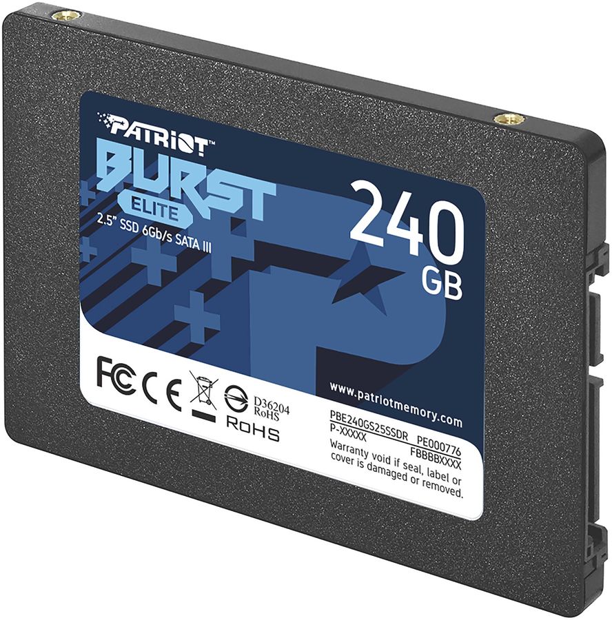картинка Твердотельный накопитель SSD 2.5" SATA III Patriot  240GB BURST ELITE 450/320 PBE240GS25SSDR от магазина itmag.kz