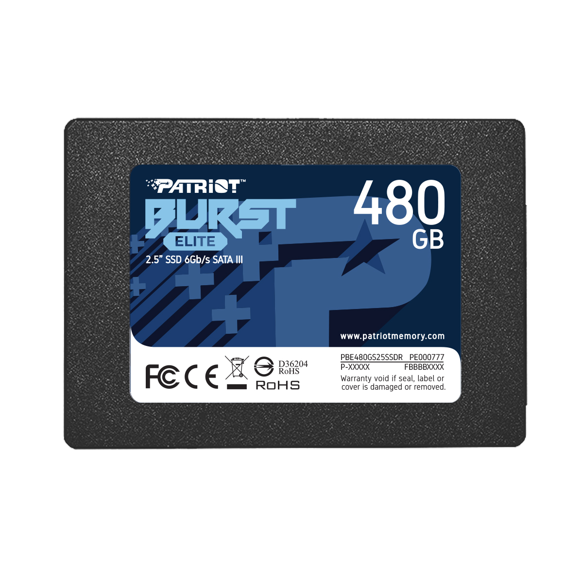 картинка Твердотельный накопитель SSD 2.5" SATA III Patriot  480GB BURST ELITE 450/320 PBE480GS25SSDR от магазина itmag.kz