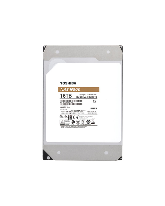 картинка Жёсткий диск HDD 16Tb SATA 6Gb/s Toshiba N300 HDWG31GUZSVA 3.5" 7200rpm 512Mb от магазина itmag.kz