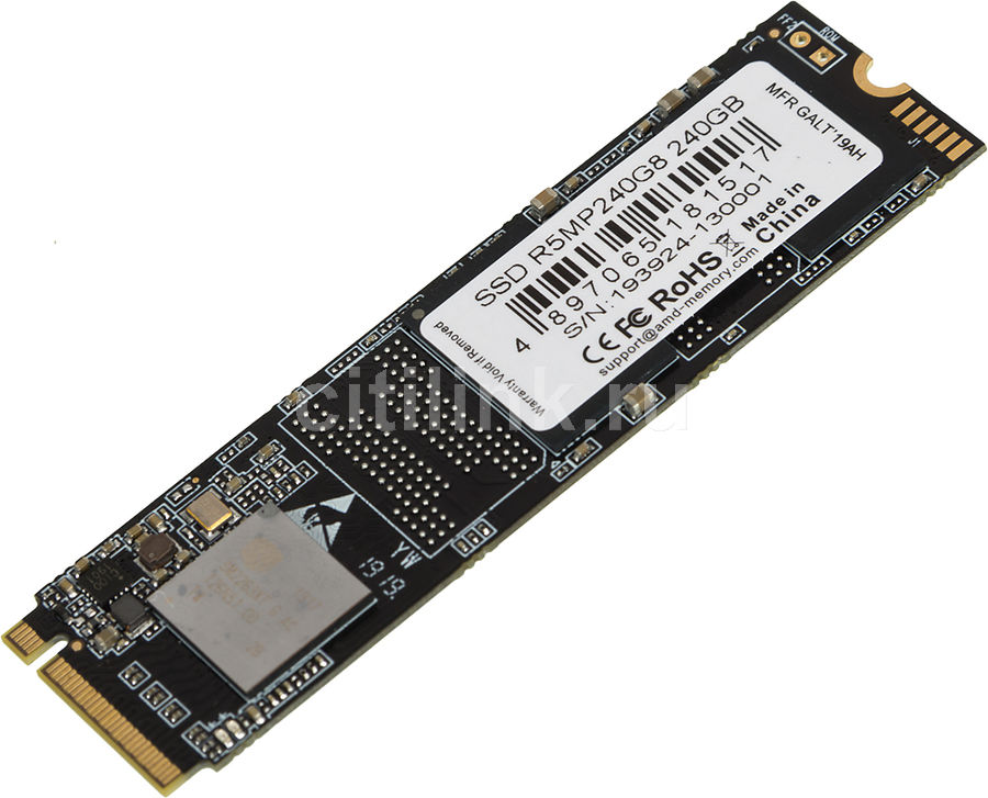 картинка Твердотельный накопитель 240GB SSD AMD RADEON R5 M.2 2280 PCl-E R2030MB/s, W1120MB/s R5MP240G8 от магазина itmag.kz