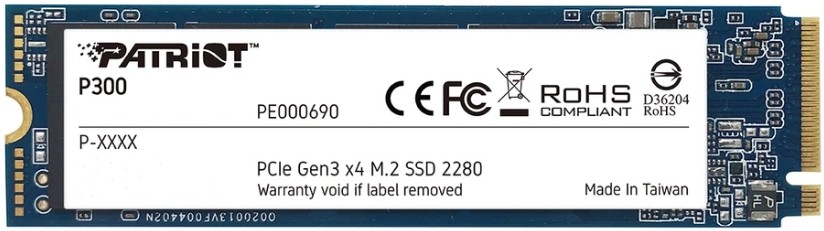 картинка Твердотельный накопитель SSD M.2 NVME Patriot  128GB P300 2280 <R/W 1600/600> от магазина itmag.kz