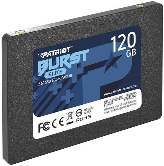 картинка Твердотельный накопитель SSD 2.5" SATA III Patriot  120GB BURST ELITE 450/320 PBE120GS25SSDR от магазина itmag.kz