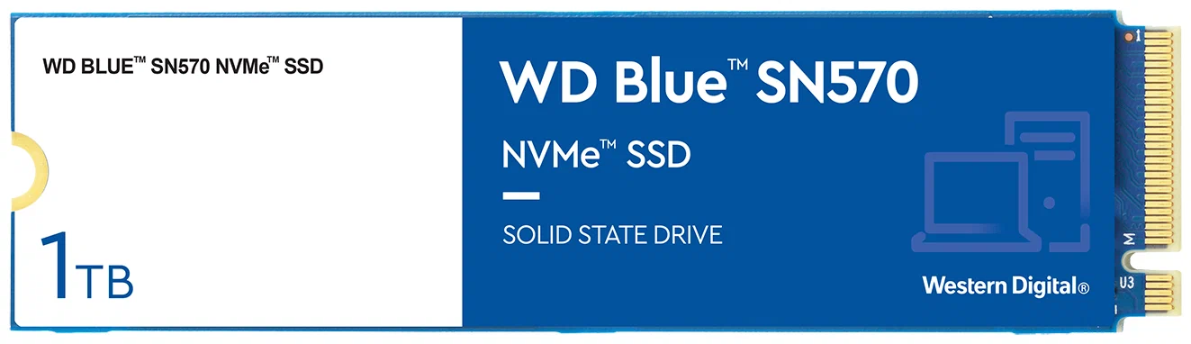 картинка Твердотельный накопитель 1000GB SSD WD Серия BLUE 3D NAND M.2 2280 PCIe Gen3 x4 NVMe v1.4 R3500MB/s (WDS100T3B0C) от магазина itmag.kz