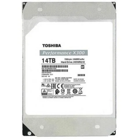 картинка Жёсткий диск HDD 14Tb SATA 6Gb/s Toshiba X300 HDWR21EUZSVA 3.5" 7200rpm 256Mb от магазина itmag.kz