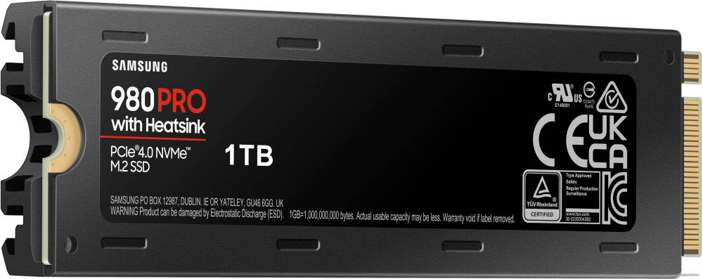 картинка Твердотельный накопитель 1000GB SSD Samsung 980 PRO (с радиатором) M.2 2280 (MZ-V8P1T0CW) от магазина itmag.kz