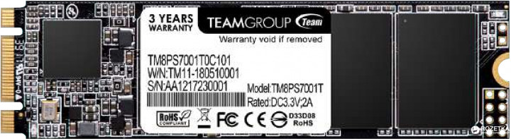 картинка Твердотельный накопитель SSD 128 Gb M.2 6Gb/s Team Group  TM8PS7128G0C101   TLC от магазина itmag.kz