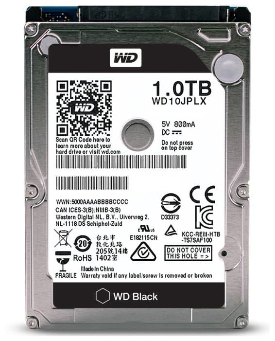картинка Жёсткий диск WD Black™ WD10JPLX 1ТБ 2,5" 7200RPM 32MB (SATA-III) Mobile от магазина itmag.kz