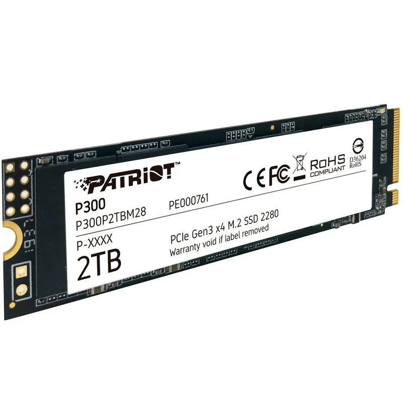 картинка Накопитель SSD M.2 NVME Patriot 2TB P300 2280 <R/W 2100/1650> от магазина itmag.kz