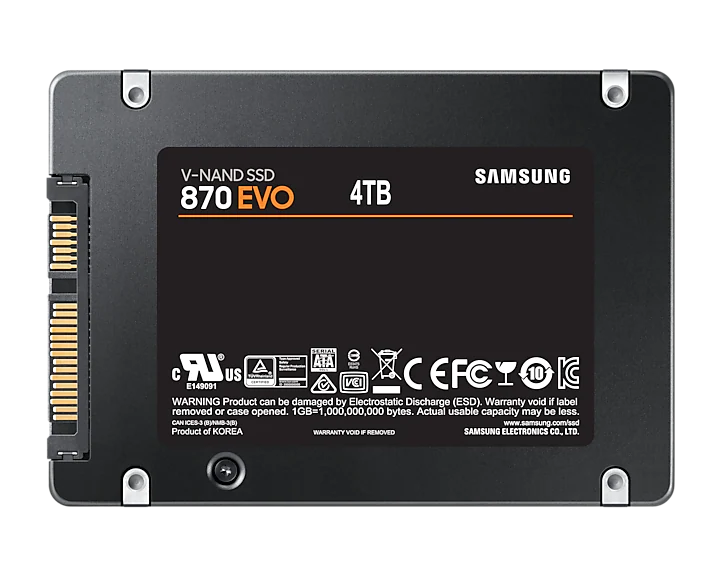 картинка Твердотельный накопитель 4000GB SSD Samsung 870 EVO 2,5" (MZ-77E4T0BW) от магазина itmag.kz
