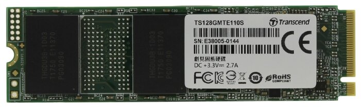 картинка Жесткий диск SSD 128GB Transcend TS128GMTE110S M2 от магазина itmag.kz
