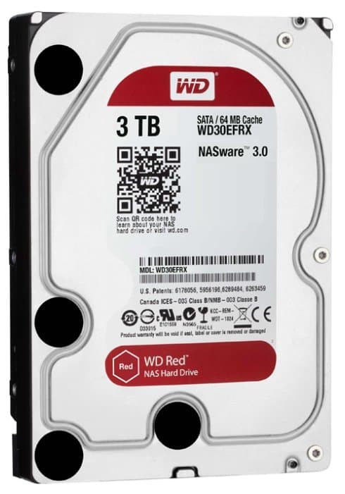 картинка Жёсткий диск WD Red 3ТБ 3,5" 5400RPM 64MB (SATA-III) NAS Edition (WD30EFRX) от магазина itmag.kz