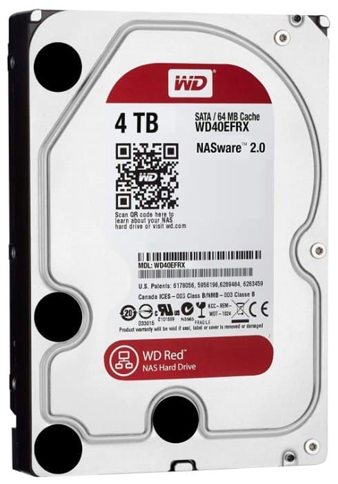 картинка Жёсткий диск WD Red™ WD40EFRX 4ТБ 3,5" 5400RPM 64MB (SATA-III) NAS Edition от магазина itmag.kz