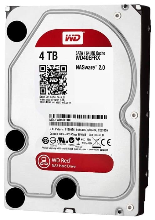 картинка Жёсткий диск WD Red™ WD40EFRX 4ТБ 3,5" 5400RPM 64MB (SATA-III) NAS Edition от магазина itmag.kz