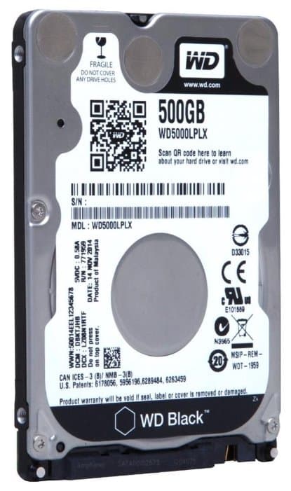 картинка Жесткий диск WD Black™ WD5000LPLX 500ГБ 2,5" 7200RPM 32MB (SATA-III) Mobile от магазина itmag.kz