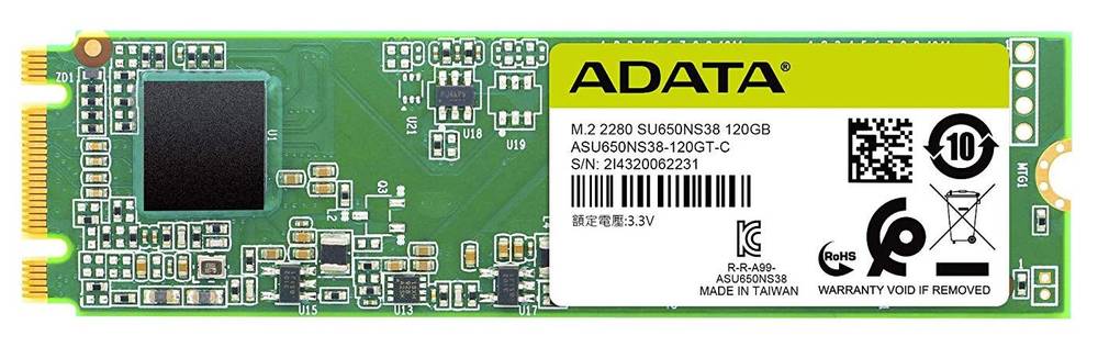 картинка Твердотельный накопитель SSD A-Data SATA III 120Gb ASU650NS38-120GT-C Ultimate SU650 M.2 2280 от магазина itmag.kz
