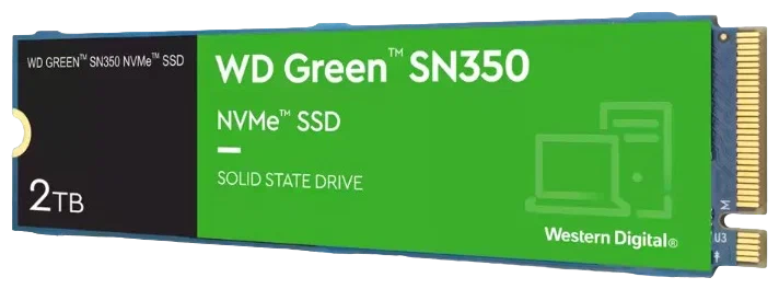 картинка Твердотельный накопитель 2000GB SSD WD GREEN SN350 M.2 2280 NVMe WDS200T3G0C от магазина itmag.kz