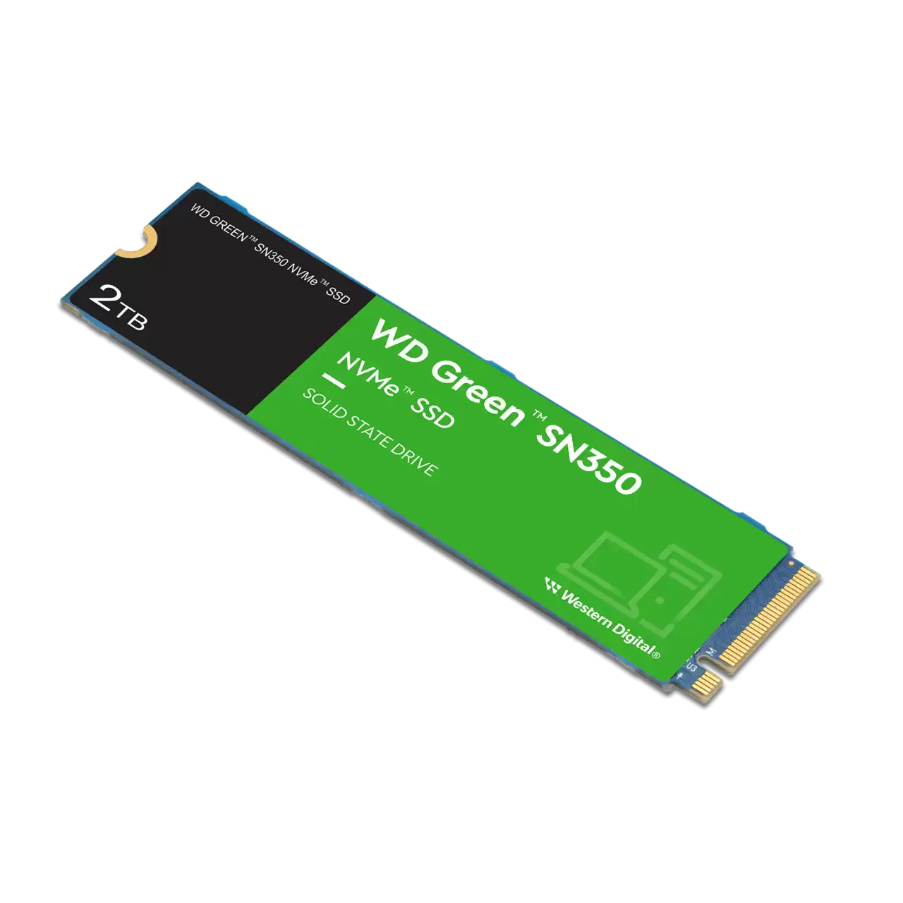 картинка Твердотельный накопитель 2000GB SSD WD GREEN SN350 M.2 2280 NVMe WDS200T3G0C от магазина itmag.kz