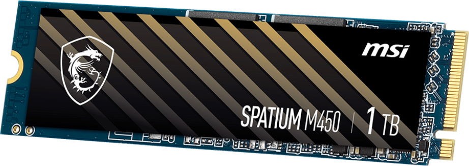Твердотельный накопитель  SSD MSI SPATIUM M450 PCIe 4.0 NVMe M.2 500GB (S78-440K220-P83) фото
