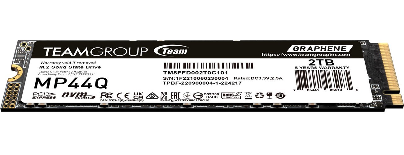 Твердотельный накопитель SSD TeamGroup MP44Q 2000GB M.2 PCIe 4.0 NVMe (TM8FFD002T0C101) фото