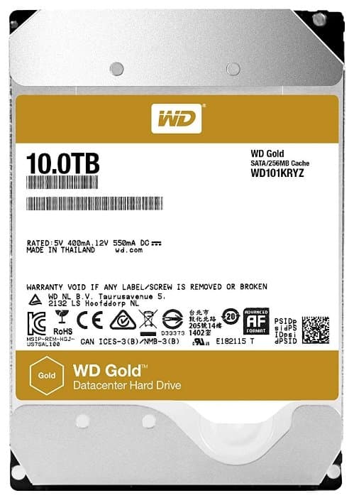 картинка Жесткий диск WD GOLD WD101KRYZ 10ТБ 3,5" 7200RPM 256MB 512E/4K (SATA-III) от магазина itmag.kz