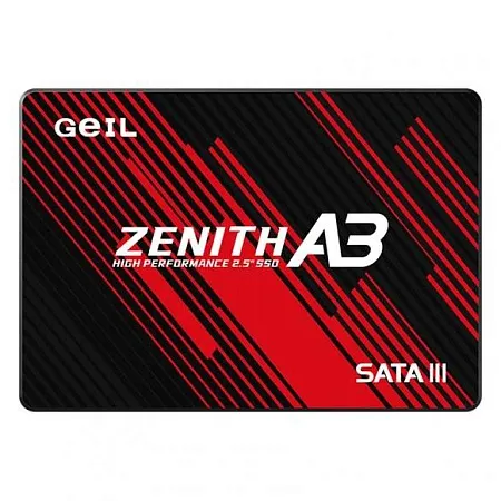 картинка Твердотельный накопитель  500GB SSD GEIL A3AC16D500A ZENITH А3 Series 2.5” SSD SATAIII Чтение 500MB/s, Запись 450MB/s Retail Box от магазина itmag.kz