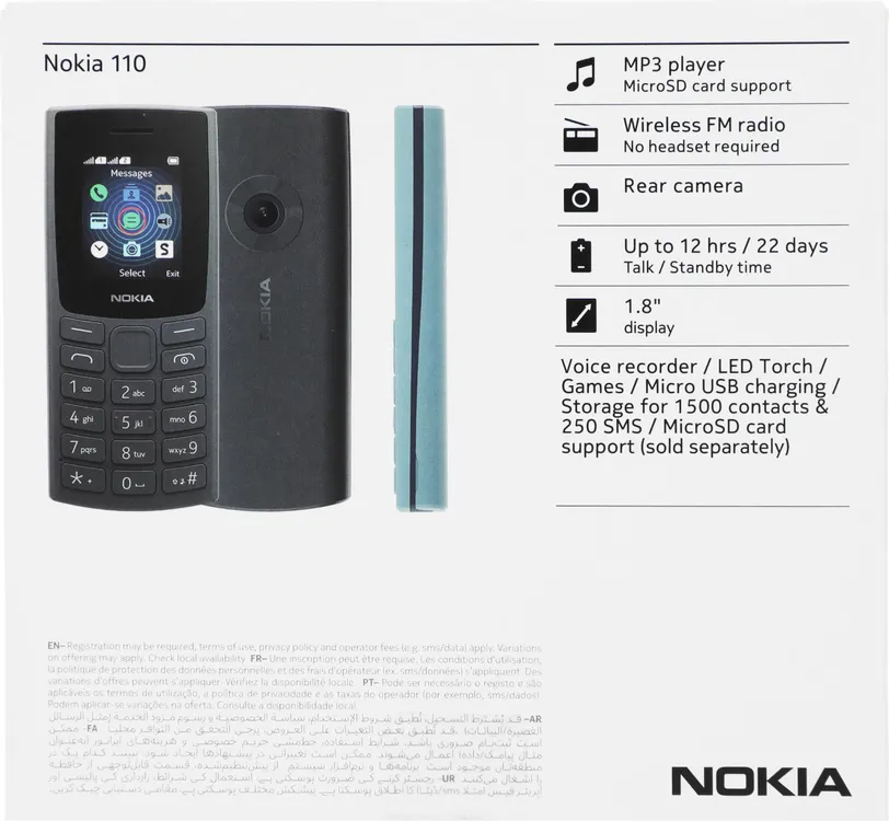 Мобильный телефон NOKIA 110 TA-1567 DS Charcoal (TA-1567/DS/Charcoal) фото