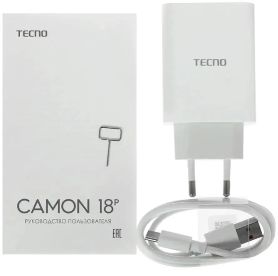Смартфон Tecno Camon 18P, G96 8/128GB белый  (CH7N WHITE 8/128GB) фото