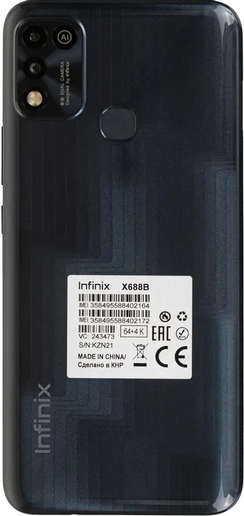 Смартфон Infinix HOT 11 Play, 4/64GB - Polar Black (X688B 4+64GB POLAR BLACK) фото