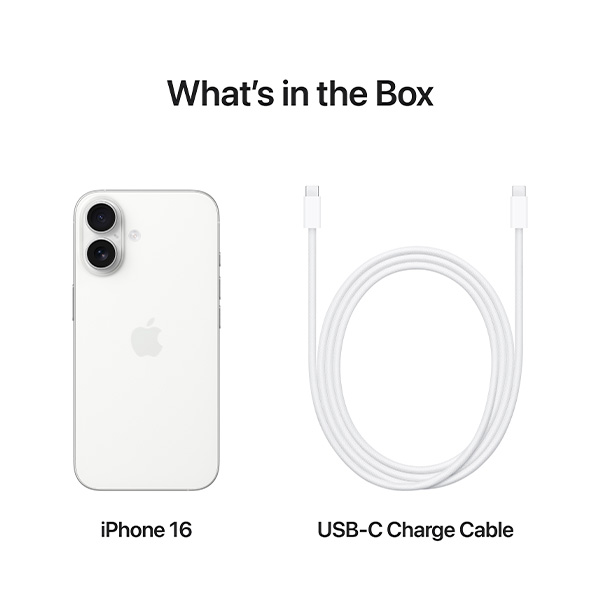 Смартфон Apple iPhone 16 128GB White (MYE93HX/A) фото