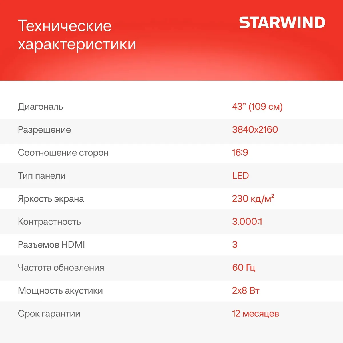 Телевизор Starwind SW-LED43UG403 43" (SW-LED43UG403) фото