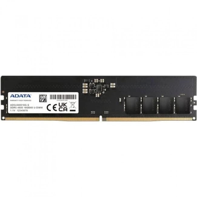 картинка Оперативная память DDR-5 DIMM 16GB/4800MHz ADATA, CL40, 1.1V, Single Rank, Black, BOX от магазина itmag.kz