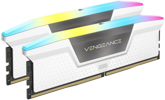 Комплект оперативной памяти Corsair VENGEANCE RGB DDR5, 5600MT/s 32GB 2x16GB DIMM XMP 3.0  (CMH32GX5M2B5600C40W) фото