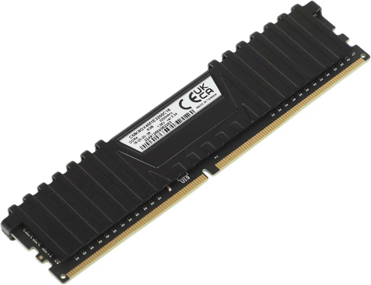 Оперативная память Corsair Vengeance LPX DDR4, 3200MHz 8GB - Black  (CMK8GX4M1E3200C16) фото