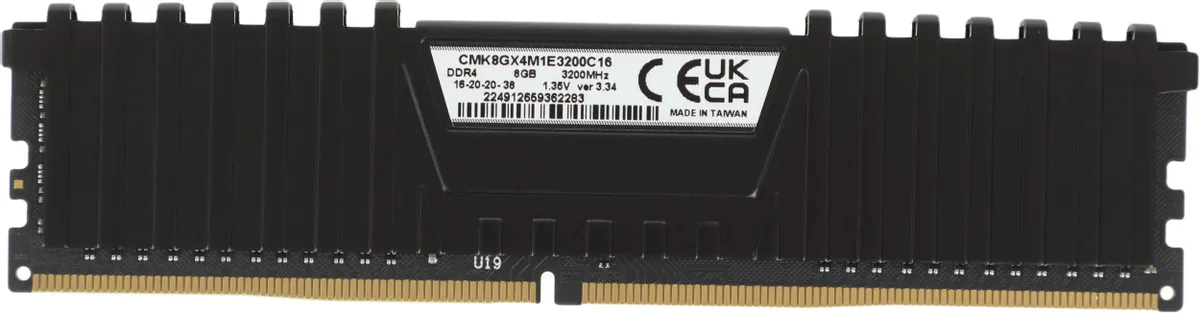 Оперативная память Corsair Vengeance LPX DDR4, 3200MHz 8GB - Black  (CMK8GX4M1E3200C16) фото