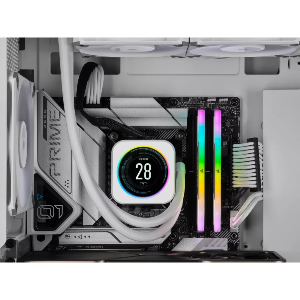 Комплект оперативной памяти Corsair VENGEANCE RGB DDR5, 5200MT/s 32GB 2x16GB DIMM XMP 3.0 (CMH32GX5M2B5200C40W) фото